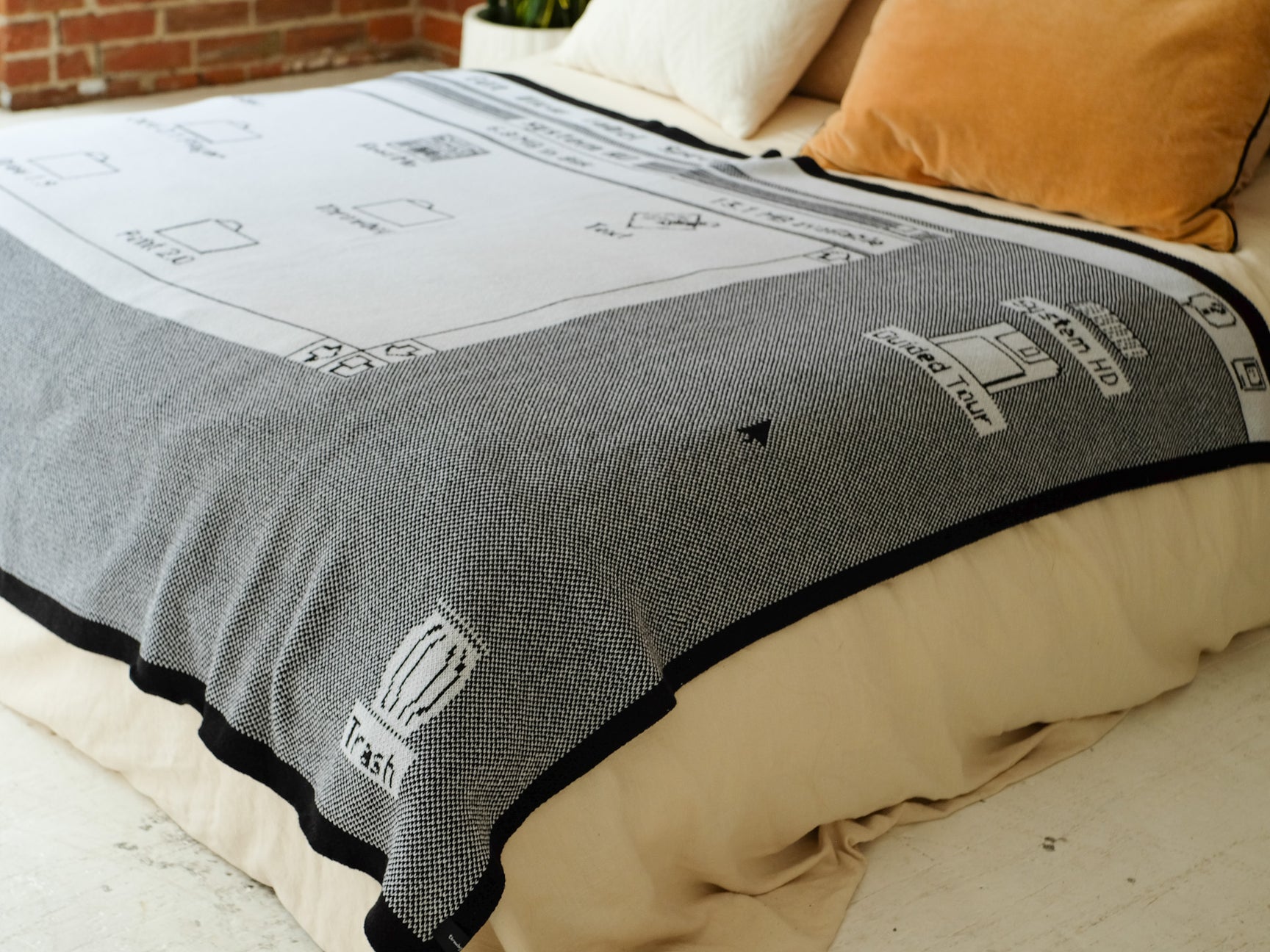 Classic Desktop Knit Cotton Blanket Throwboy