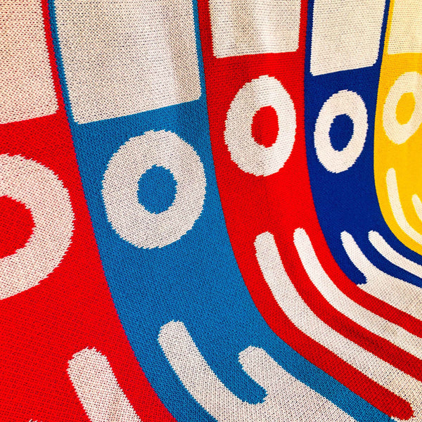 Musical Colors Knit Cotton Blanket