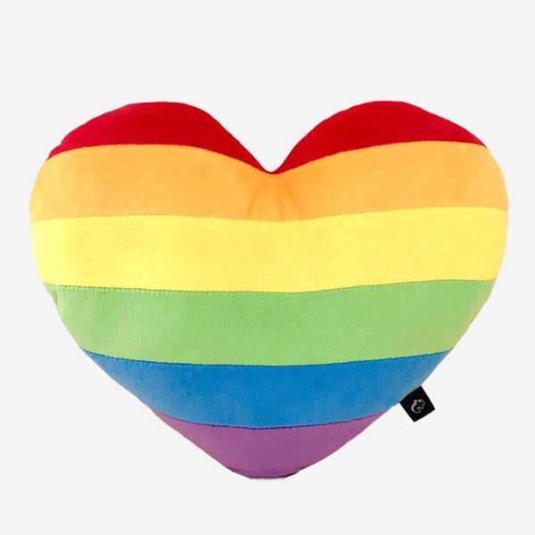 Rainbow Heart Pillow